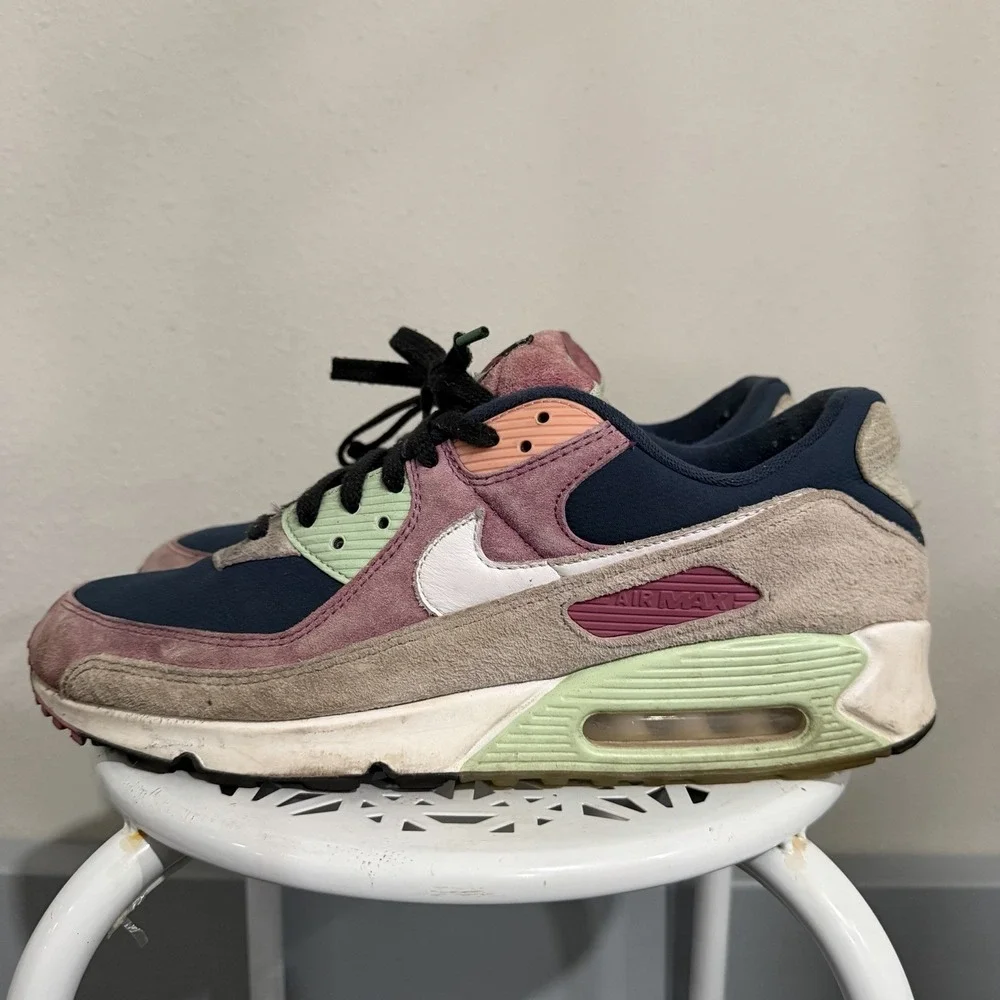Nike Air Max 90 NRG Light Bordeaux/White/Armory Navy DM0035-500 2022 Size 13